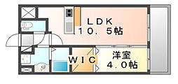 ローゼンコート禄屋 1LDKの間取図画像