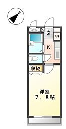 フェニックス 1Kの間取図画像
