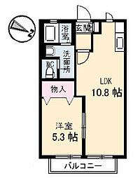 ブリランテ東福山 1LDKの間取図画像