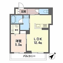 プティ・サーブル 1LDKの間取図画像