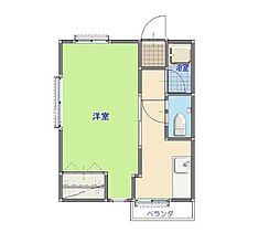 土堂シティマンション 1Kの間取図画像