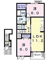グレイス・パラッツォA 2LDKの間取図画像