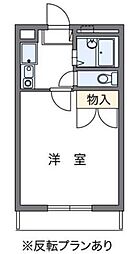 ラポルテ 1Kの間取図画像