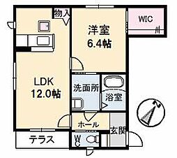 SOLARE 1LDKの間取図画像