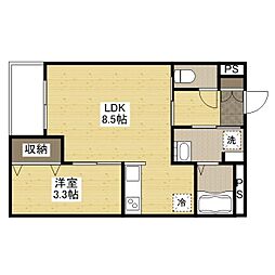 月光福山東弐番館 1階1LDKのリビング/ダイニング
