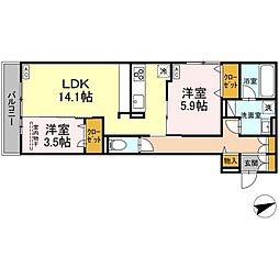 間取図画像 2LDK