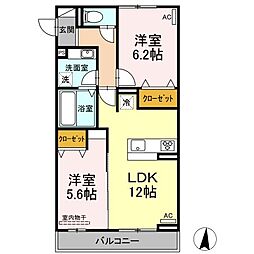 間取図画像 2LDK
