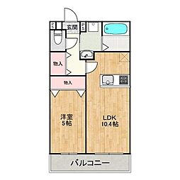 Arivio 1階1LDKの間取り