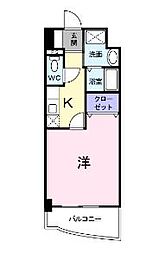 ブリアンオーブ 1Kの間取図画像