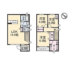 カーサフェリーチェA 3LDKの間取図画像
