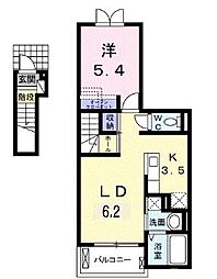 エクイティ 1LDKの間取図画像