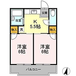 ライフ神島 2Kの間取図画像