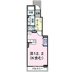 ラッフィナート ワンルームの間取図画像