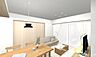 リビング/ダイニング：【リビング】RIZWOOD採用。木材を使用することで、手ざわりや色合い、香りなど五感に語りかける魅力あるリビングです。ご家族でリラックスいただけます。※こちらの画像はリビングリフォームイメージ図です。