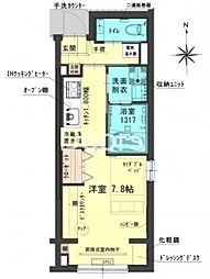 岡山電気軌道清輝橋線 郵便局前駅 徒歩5分の賃貸マンション 3階1Kの間取り