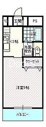 GRAND・FORET野田 1Kの間取図画像