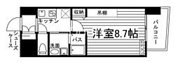 (仮称)フォレスタ岡山医大前 1Kの間取図画像