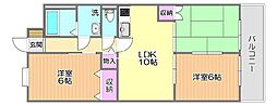 ビューティフル長瀬 3LDKの間取図画像