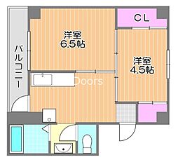 ヴィラナリー国ヶ原1号棟 2Kの間取図画像
