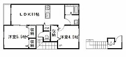リーベ1 2LDKの間取図画像