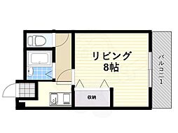 ハイムノーベル 1Kの間取図画像