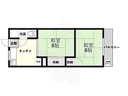第一清涼マンション 2Kの間取図画像