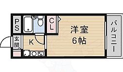 エクセレント箕面 1Kの間取図画像