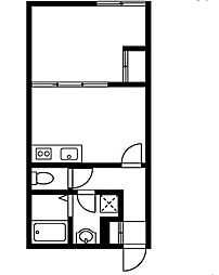 東京メトロ東西線 早稲田駅 徒歩7分の賃貸マンション 3階1DKの間取り