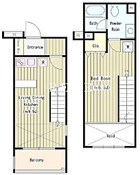 東京メトロ南北線 東大前駅 徒歩6分の賃貸マンション 3階1LDKの間取り