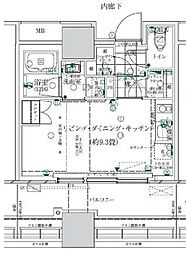JR京浜東北・根岸線 浜松町駅 徒歩10分の賃貸マンション 3階ワンルームの間取り