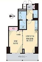 東京メトロ有楽町線 江戸川橋駅 徒歩5分の賃貸マンション 9階1LDKの間取り