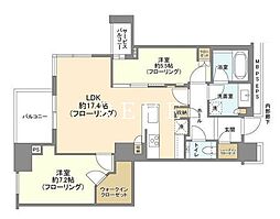 東京メトロ丸ノ内線 茗荷谷駅 徒歩7分の賃貸マンション 7階2LDKの間取り