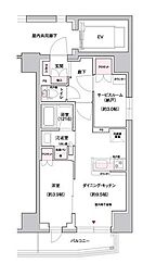 東京メトロ日比谷線 入谷駅 徒歩4分の賃貸マンション 2階1SLDKの間取り