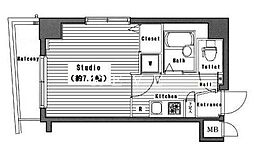 ガラ・ステージ神田神保町 1Kの間取図画像