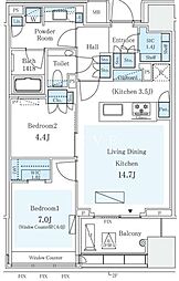 間取図画像 2LDK
