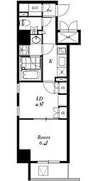 東京メトロ銀座線 神田駅 徒歩8分の賃貸マンション 10階2Kの間取り