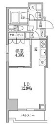 東京メトロ丸ノ内線 御茶ノ水駅 徒歩8分の賃貸マンション 8階1LDKの間取り
