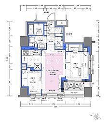 Dimus大手町NORTH 2SLDKの間取図画像