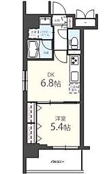 エリートタウン日本橋 1DKの間取図画像