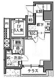 S-RESIDENCE新御徒町East 1Kの間取図画像