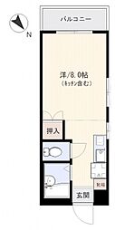 エメロード翠町 ワンルームの間取図画像