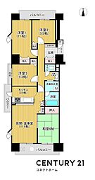 サンハイツ中央台 4LDKの間取図画像