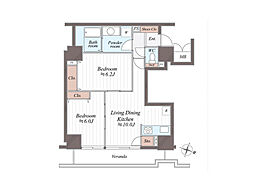 ポルテ29 2LDKの間取図画像