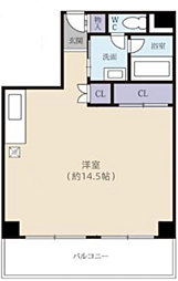 ダイアパレス順慶町 ワンルームの間取図画像