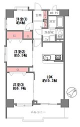 ライオンズマンション江戸堀 3LDKの間取図画像