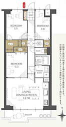 間取図画像 3LDK