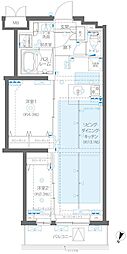 大田区大森中3丁目マンション 2LDKの間取図画像