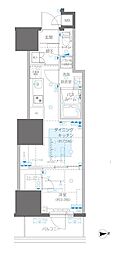 ZOOM信濃町 1DKの間取図画像