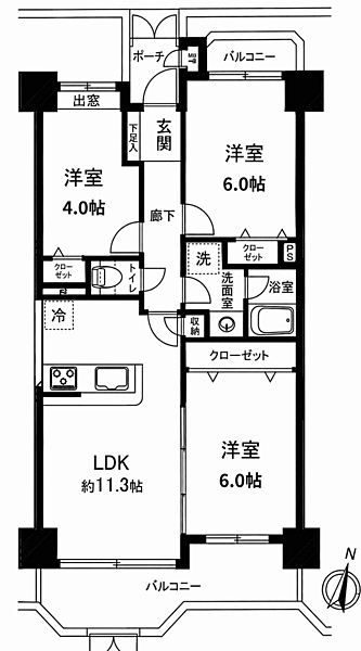 間取りを拡大表示