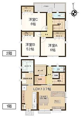 間取り 新築戸建　清水町長沢　Ｂ棟